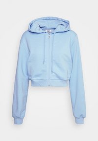 PAMELA REIF x NA-KD - ZIP DETAIL HOODIE - Camisola com fecho - dusty blue