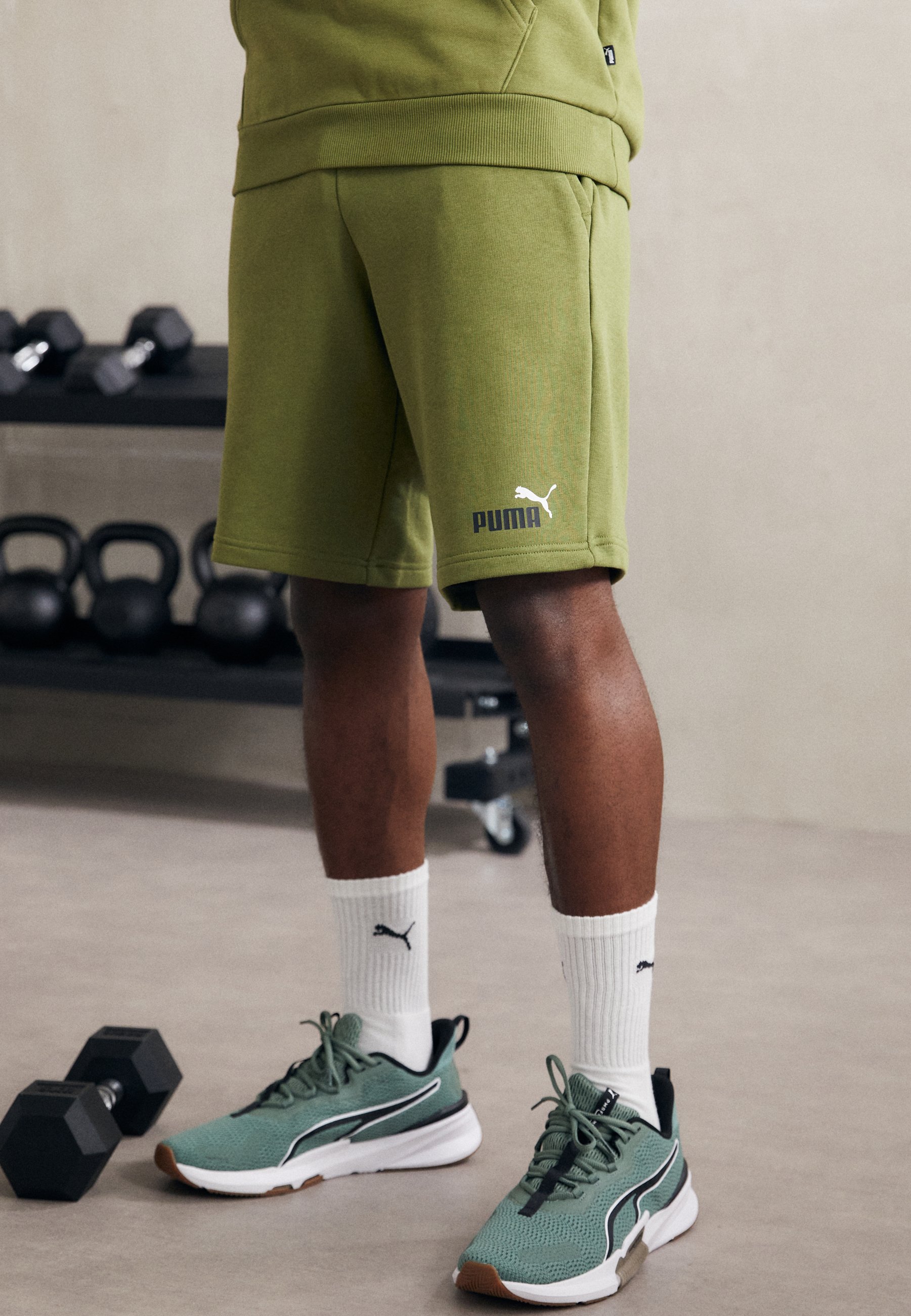 puma shorts green