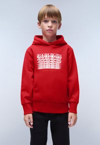 Napapijri MATS UNISEX - Felpa con cappuccio - red goji