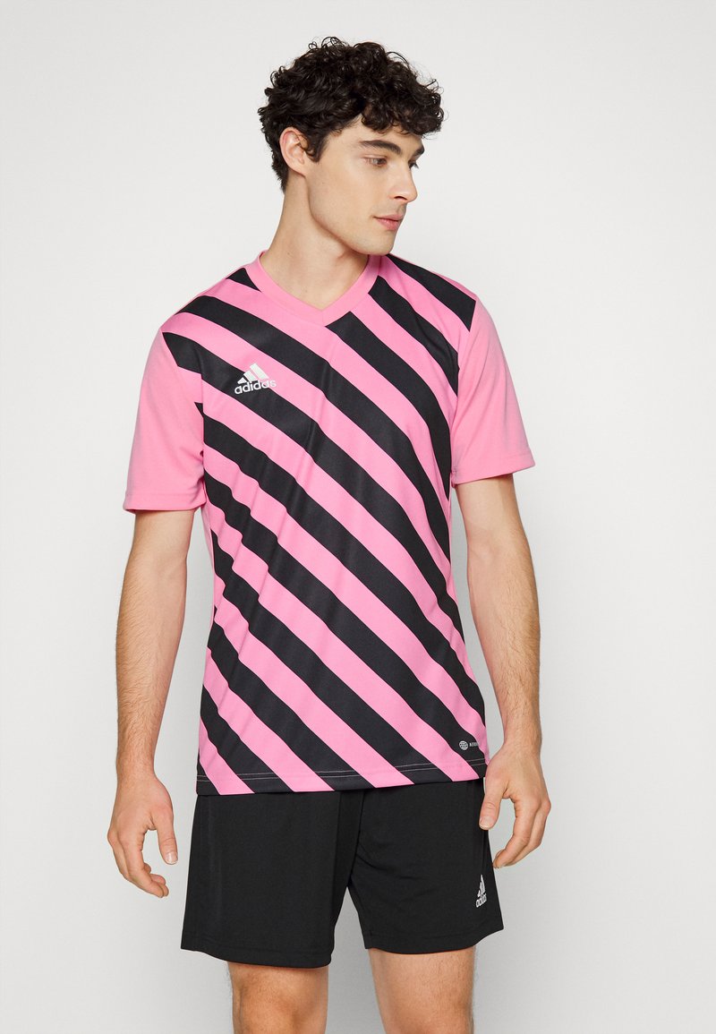 adidas Performance ENTRADA 22 GFX JERSEY - Maillot de foot - semi pink glow/black