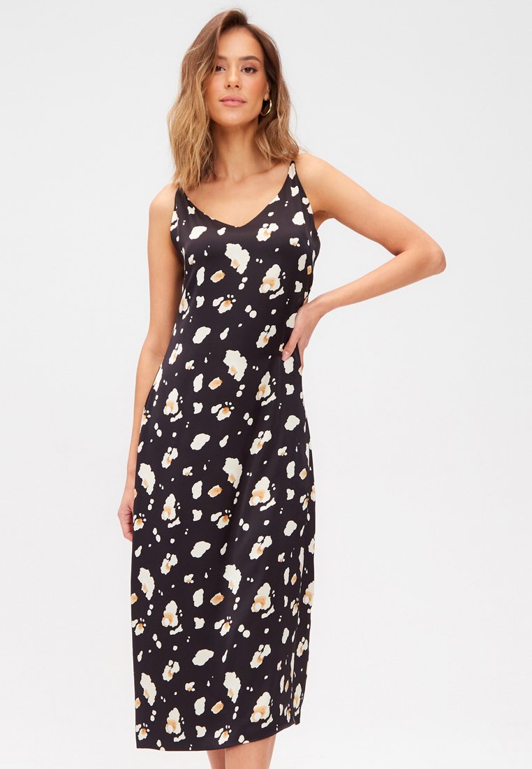 Manii'ta Lacitta DOUBLE SLIP - Freizeitkleid - black/schwarz - Zalando.at