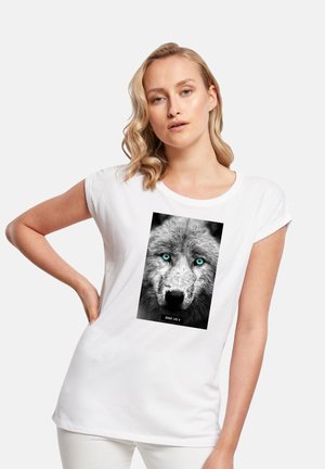 CLASSIC ROLL UP D-BIKEA - Print T-shirt - white