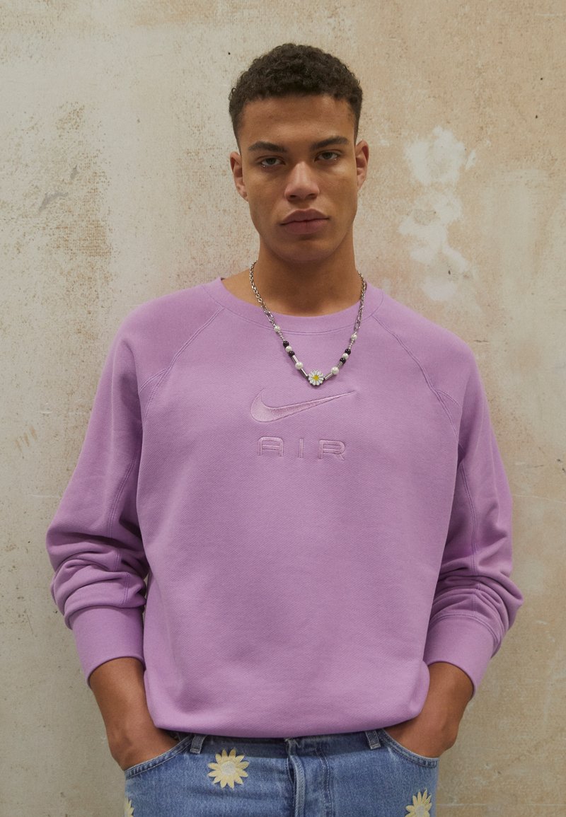Nike Sportswear M M NSW NIKE AIR FT CREW - Sweatshirt - violet shock