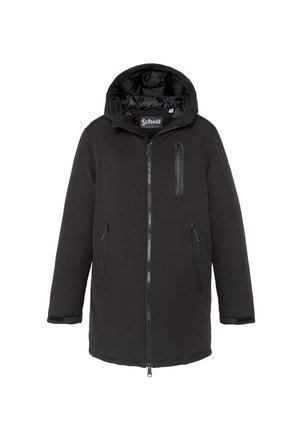 Schott, PARKA TECHNIQUE LONGUE À CAPUCHE - Manteau d'hiver - noir