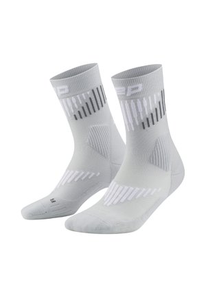 CORE RUN COMPRESSION MERINO MID CUT - Sportsocken - grey white