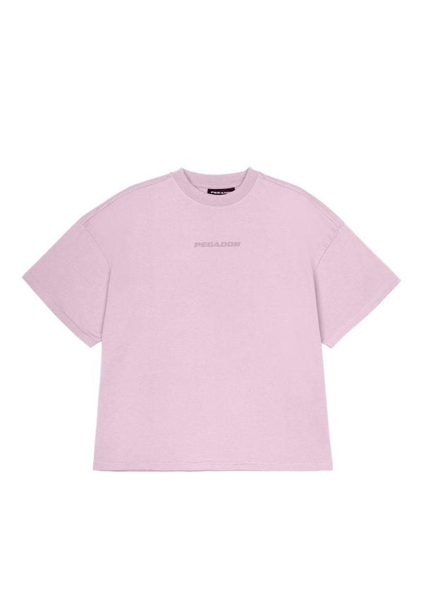 ARENDAL LOGO HEAVY OVERSIZED TEE - Print T-shirt - washed bubble gum3