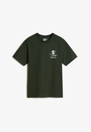Vans BOARD GANG - Printtipaita - dark green