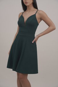WAL G. VINCENT SKATER DRESS - Kokteiļkleita/ballīšu kleita - forest green
