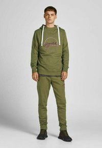 Jack & Jones JORWOODSS HOOD - Hoodie - martini olive
