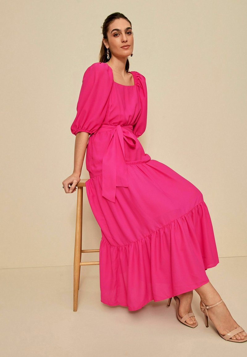 Damen Freizeitkleider | Next NEXT SQUARE NECK TIERED Maxikleid pink - EB16460 Damen Freizeitkleider | Next NEXT SQUARE NECK TIERED Maxikleid pink - EB16460