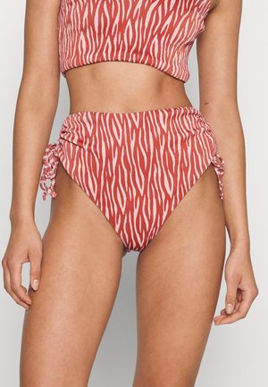 We Are We Wear ECO ANTONIA HIGH WAIST TIE SIDE PANT - Bikiniunderdel - red/pink