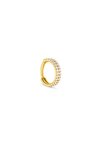 DOUBLE PAVE CLICKER HOOP - Oorbellen - gold-coloured