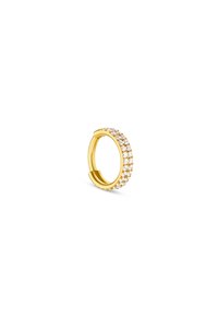 DOUBLE PAVE CLICKER HOOP - Náušnice - gold-coloured