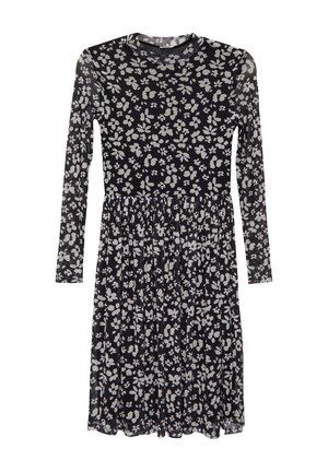 GEMUSTERTES - Jerseykleid - schwarz