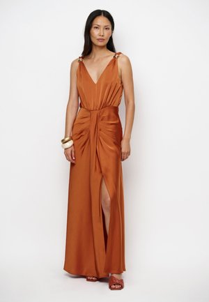 Dante6 DANTE6-MARCIA SATIN MAXI DRESS - Galajurk - orange