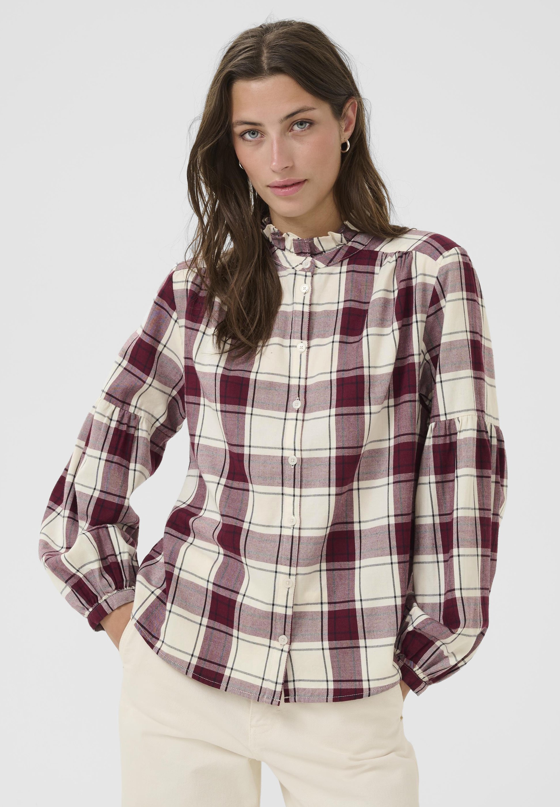 Chemisier/haut Banana Republic Femme Multicolore à Manches Bouffantes - Taille 6 M - Coton - Occasion Très Bon état
