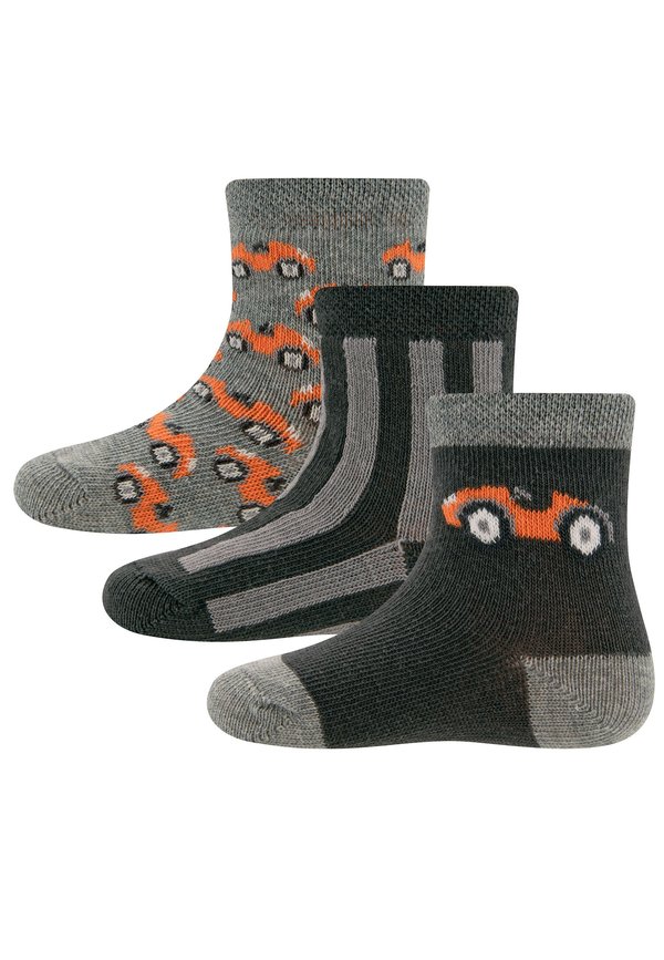 3ER-SET RENNAUTO - Socken - graphit grau mel