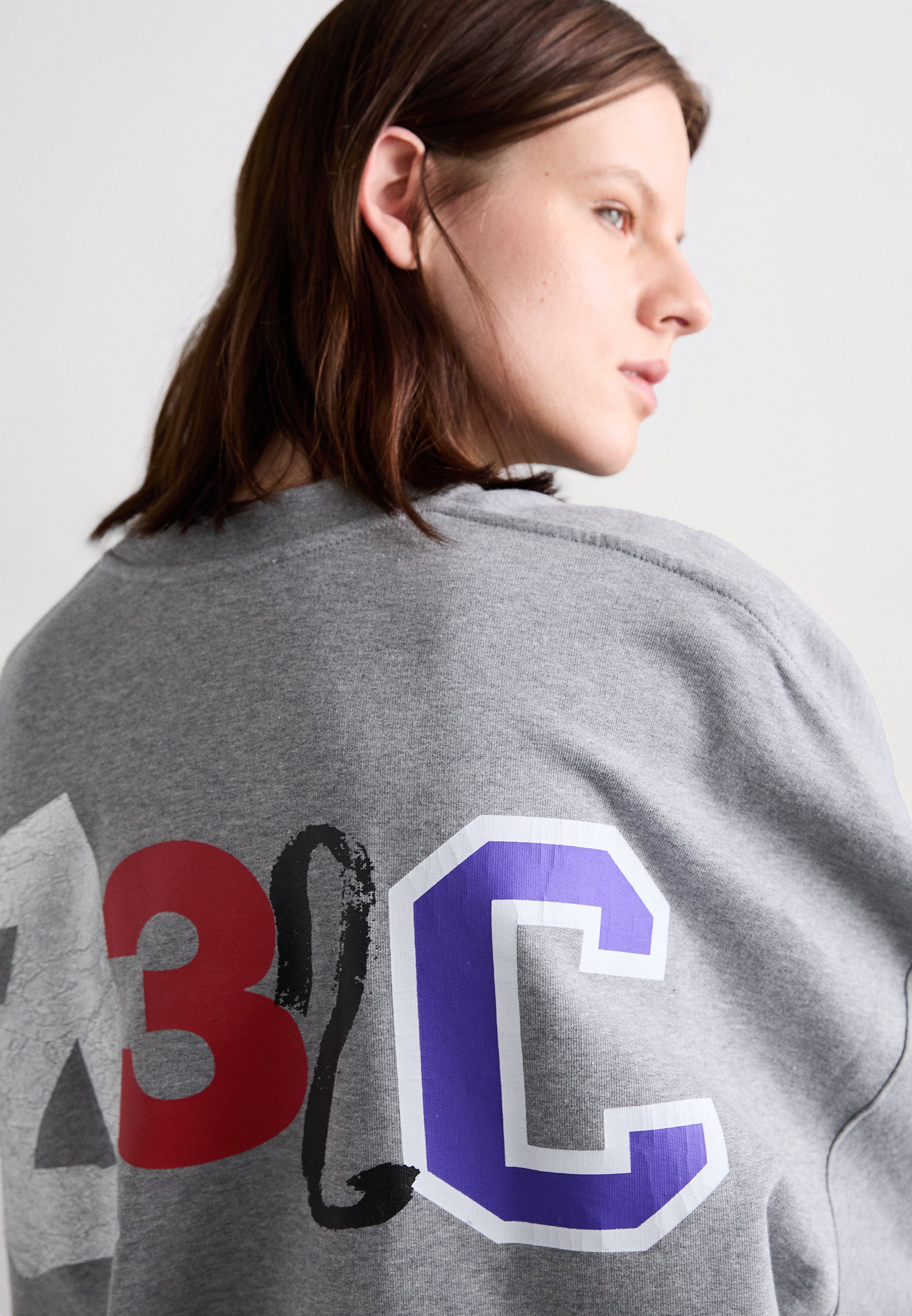 032c MUTLI MEDIA BUBBLE CREW NECK - Sweatshirt - grey