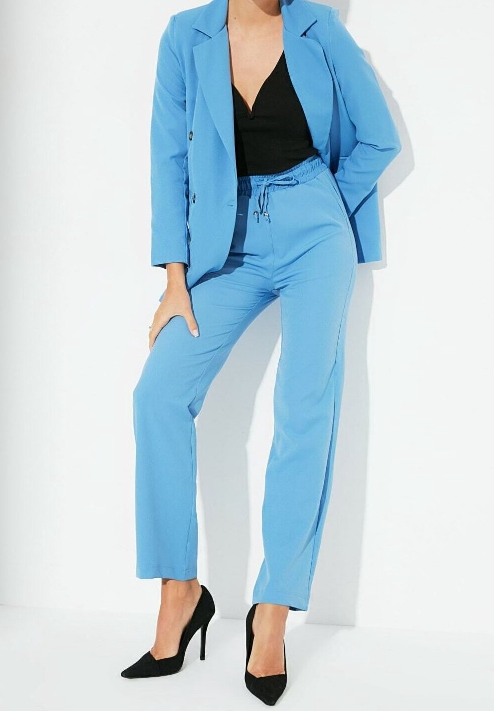 COMFY FLEX 5-pocket broek dames - rechte pijp navy | CLINIC DRESS