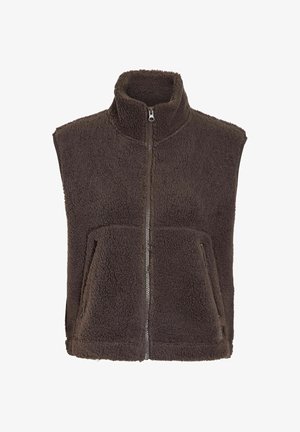 Noisy May, NMMASEY SHORT TEDDY VEST FWD NOOS - Veste sans manches - chocolate brown