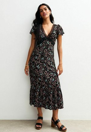 New Look FLORAL MIDI - Day dress - black pattern
