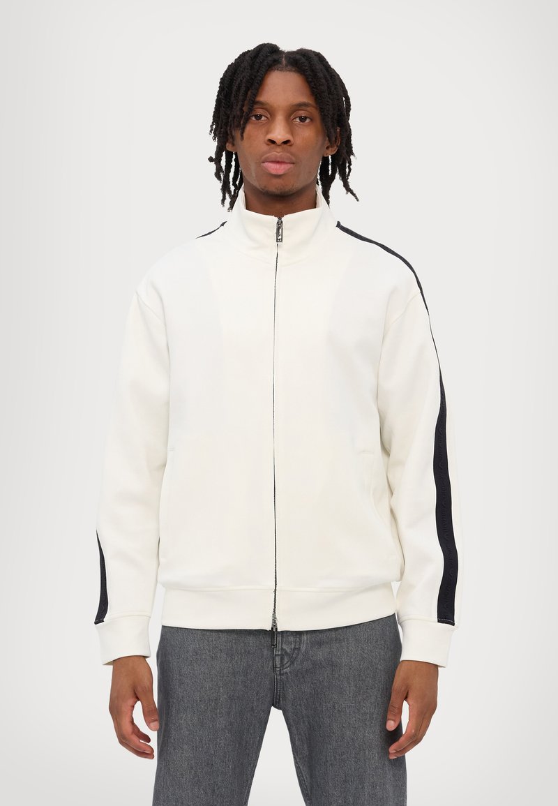 Emporio Armani FELPA - Felpa con zip - bianco caldo