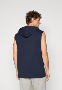 Champion HOODED TEE - T-shirt imprimé - navy