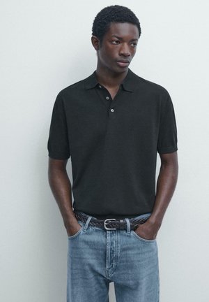 Poloshirt - mottled dark blue