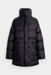 QUILTED HOODED DOWN JACKET - Gewatteerde jas - black