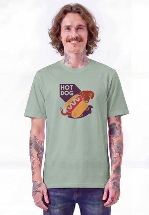 watapparel, HOT DOG UNISEX - T-shirt imprimé - aloe
