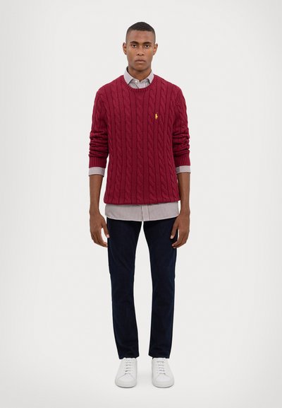 Polo Ralph Lauren CABLE KNIT COTTON JUMPER - Jumper - red carpet