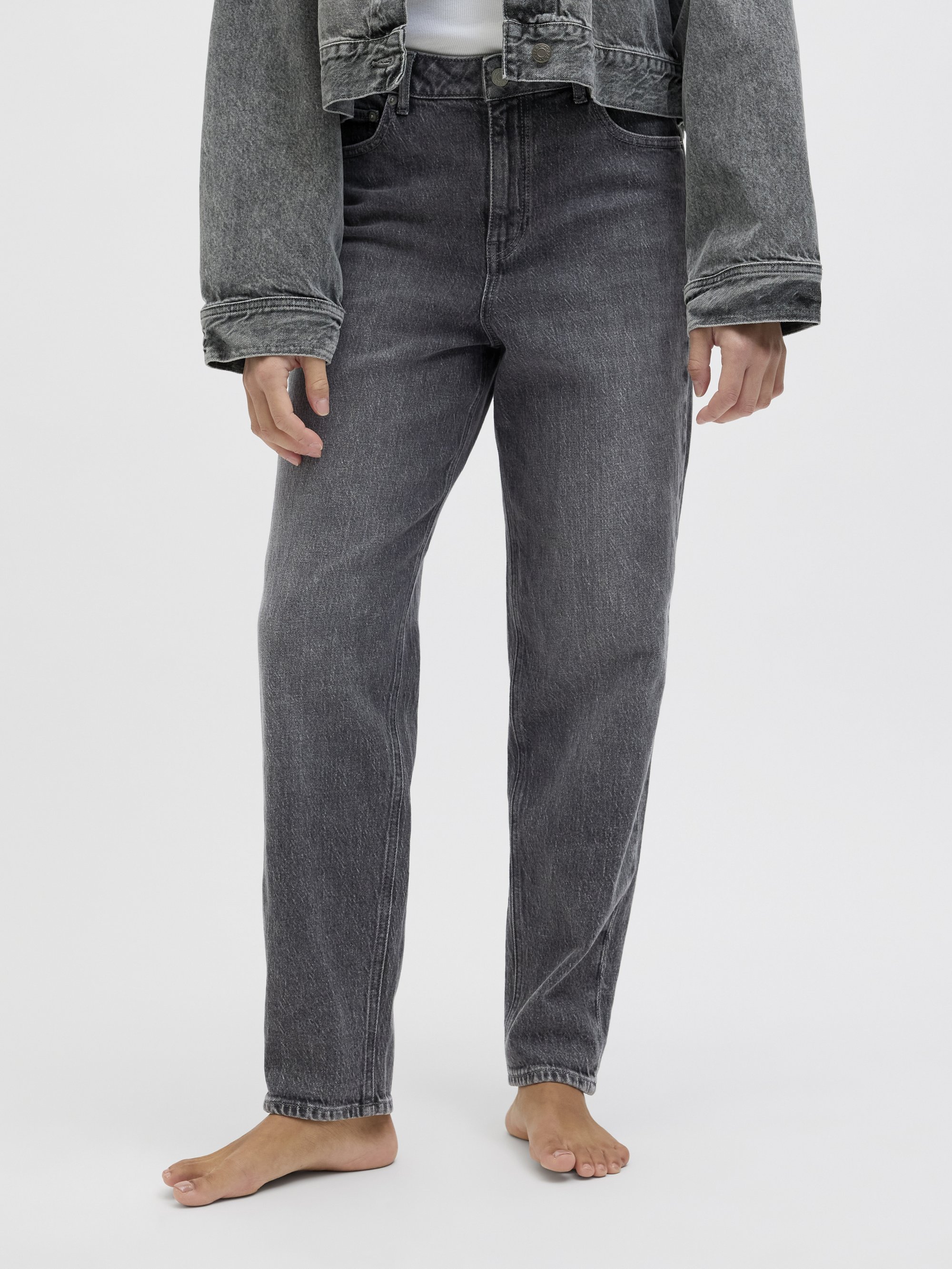 JJXX JXLISBON MOM HIGH WAIST Vaqueros mom grey denim/denim