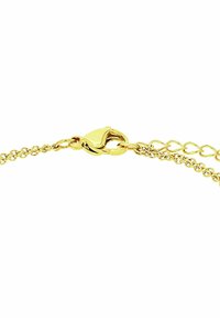 Guldtonad armband med en hummerlås, som har en delikat kedjedesign och justerbara längdlänkar för storleksanpassning.