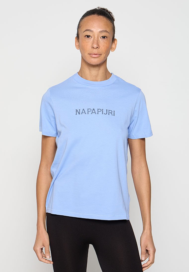 Napapijri T-shirt print lichtblauw Napapijri T-shirt print lichtblauw