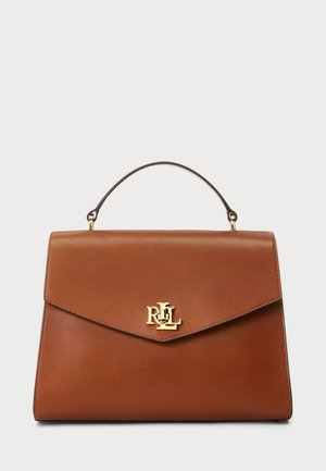 Lauren Ralph Lauren LEATHER MEDIUM FARRAH SATCHEL - Handbag - brown