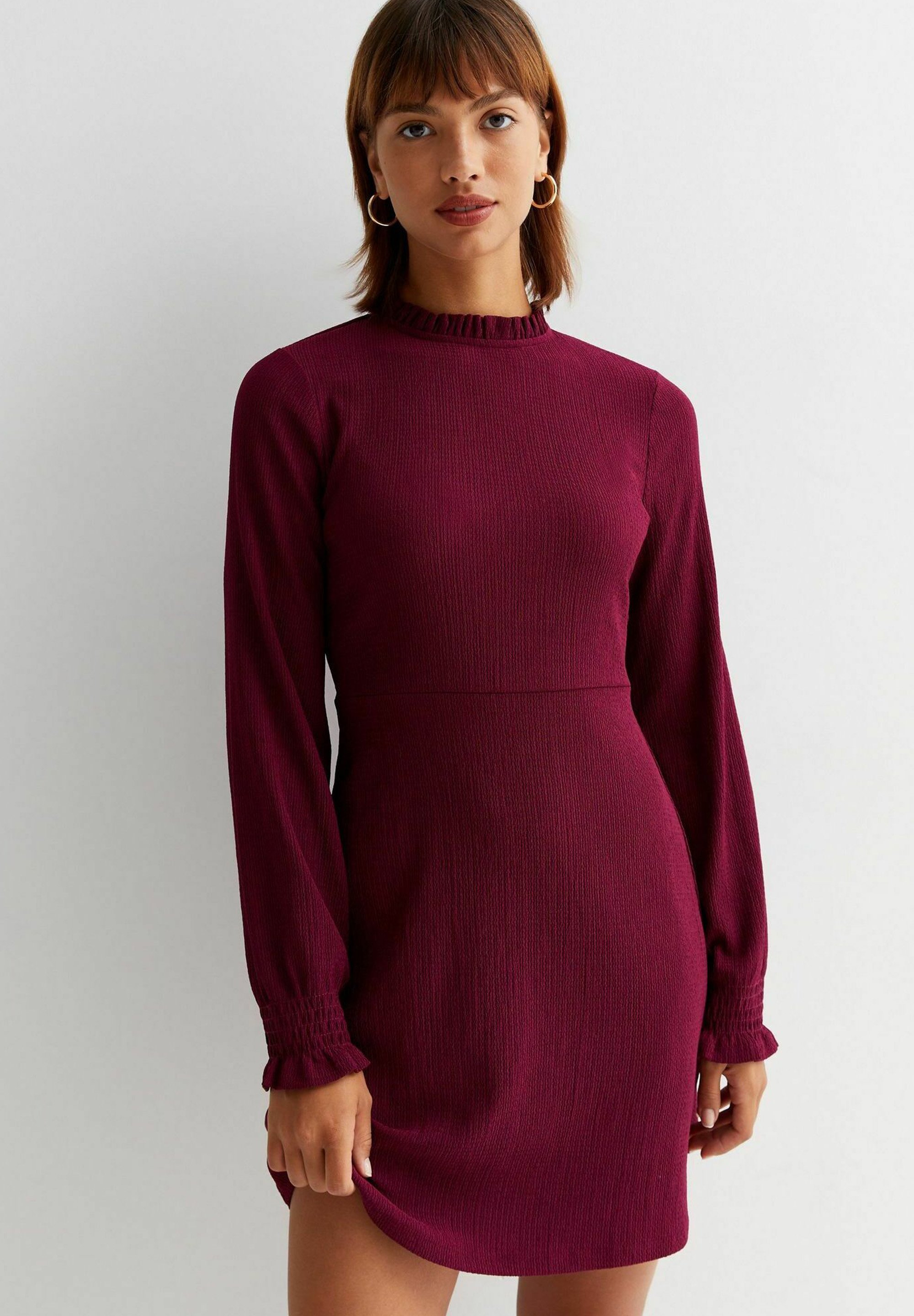 LONG SLEEVE - Jersey dress - burgundy 