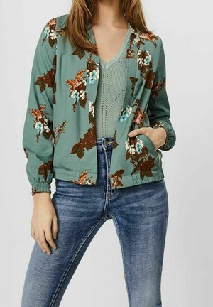 Cardigan - mottled dark green