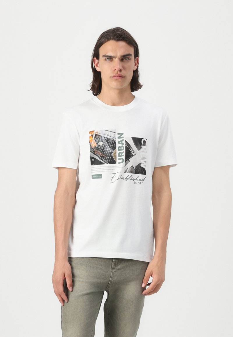 TOM TAILOR DENIM Camiseta estampada - white