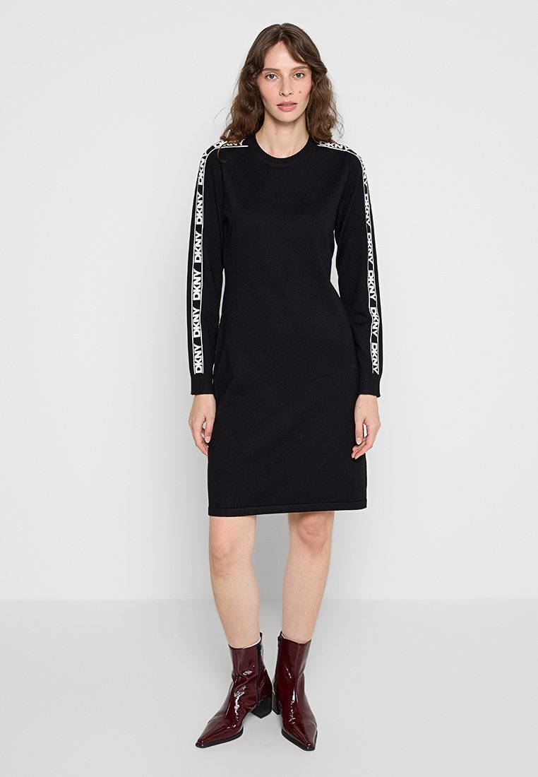 DKNY Gebreide jurk zwart