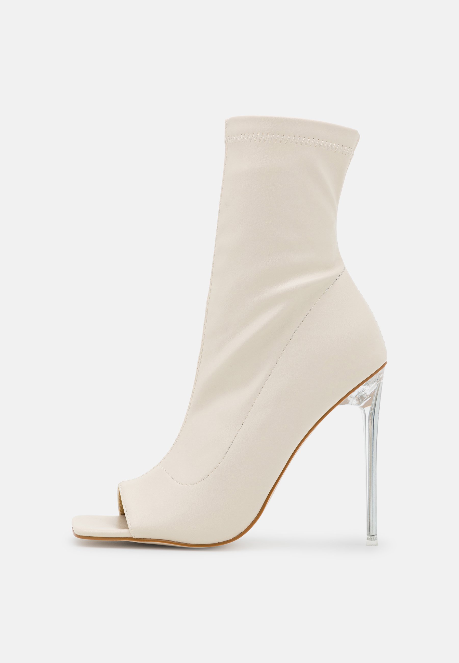 white high ankle boots