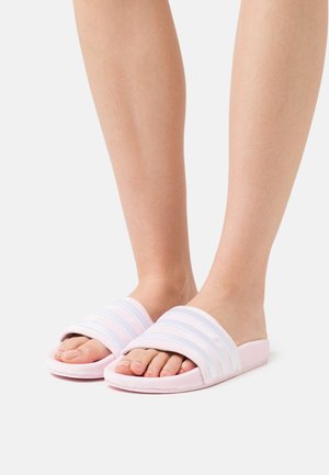 ADILETTE - Pantofle - clear pink/footwear white