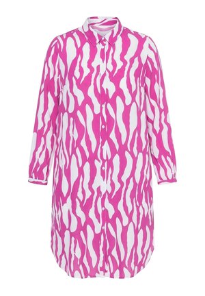 Studio Untold, LONGBLUSE, EXTRA LANG, COLOR ZEBRA, LANGARM - Hemdbluse - summer berry