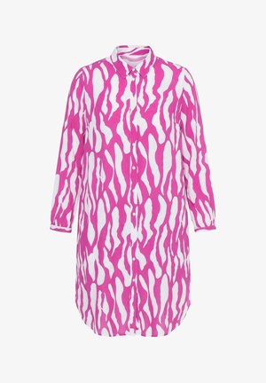 Studio Untold, LONGBLUSE, EXTRA LANG, COLOR ZEBRA, LANGARM - Hemdbluse - summer berry