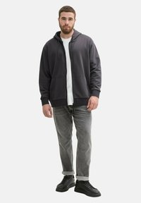 TOM TAILOR Sweater met rits - tarmac grey
