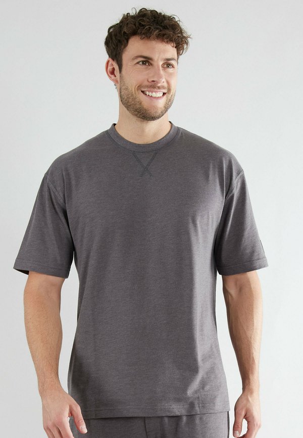 Nachtwäsche Shirt - graudunkel melange