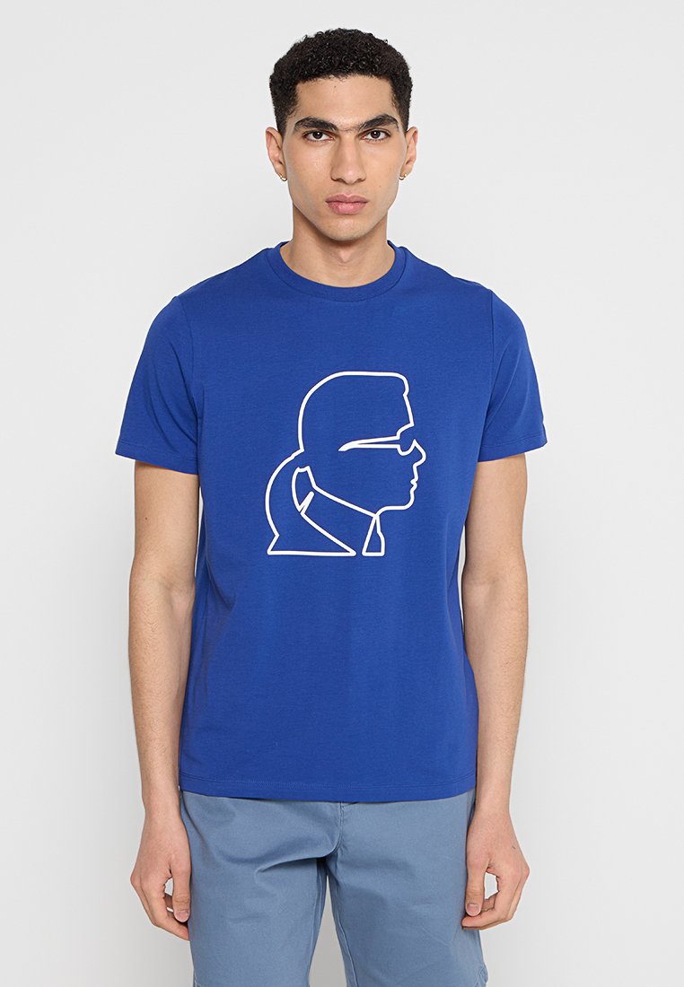 Karl Lagerfeld T-shirt print koningsblauw