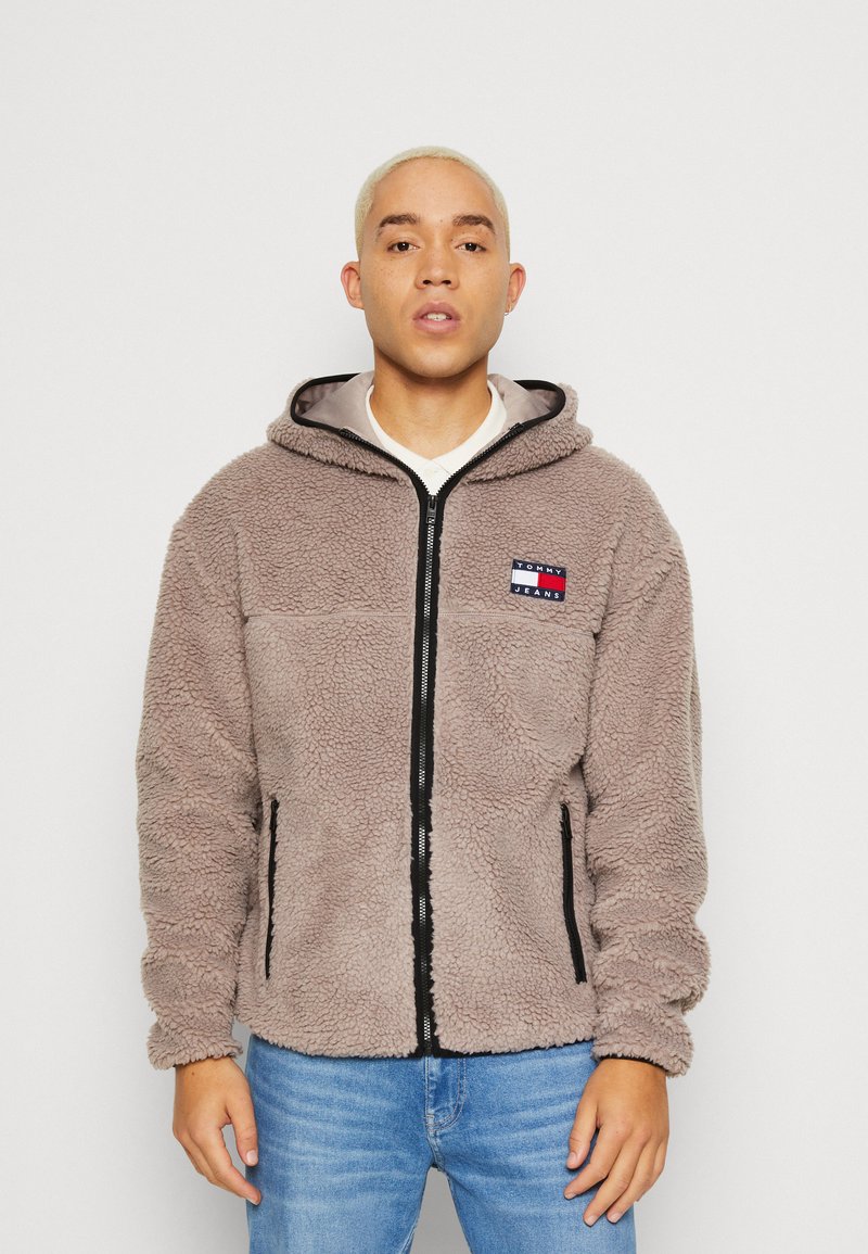 Tommy Jeans ZIP THRU HOODIE Fleece jacket brandons stone/stone