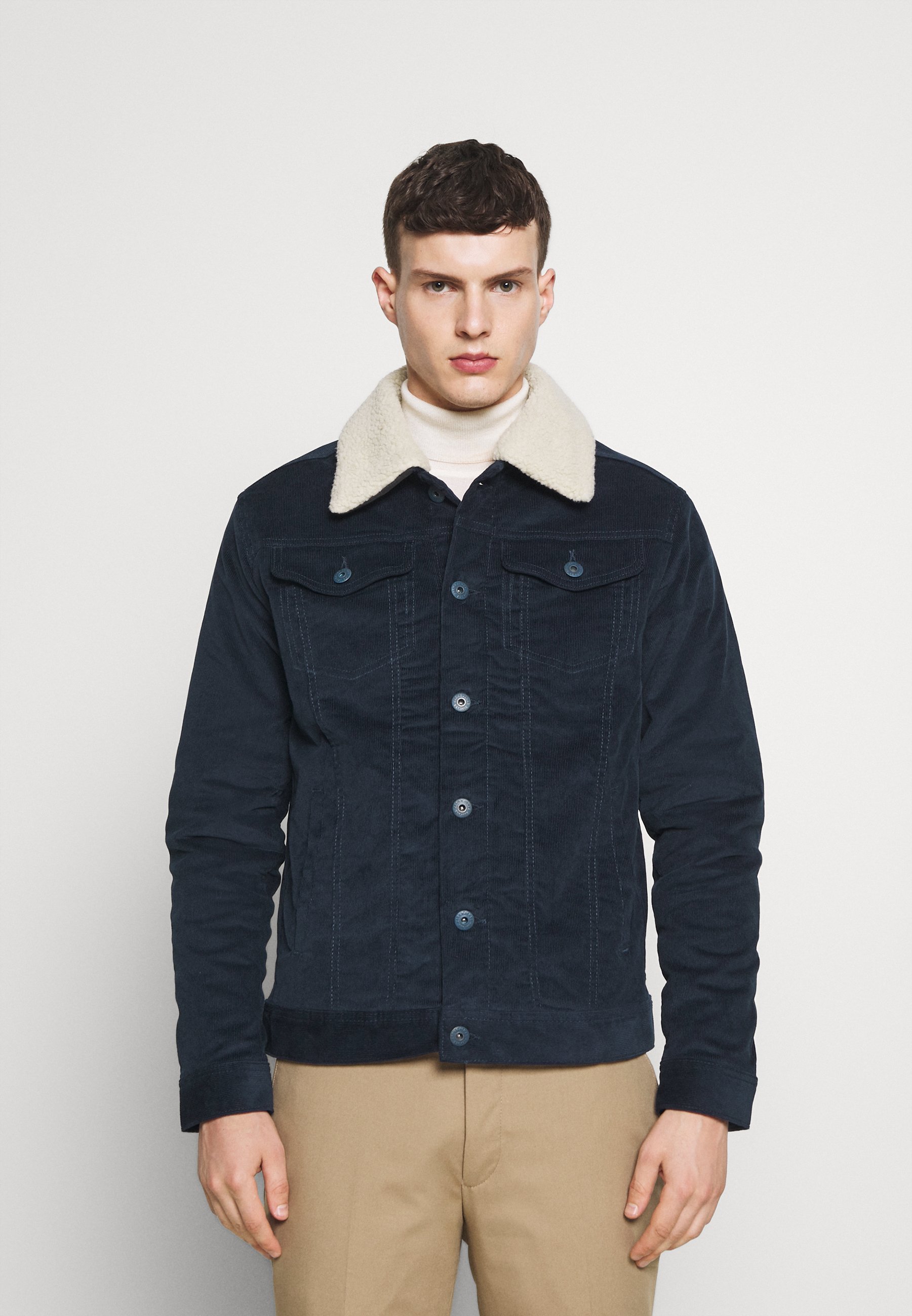 Jack \u0026 Jones JJIALVIN JJSHERPA CORDUROY AKM SN - Giacca da mezza stagione -  navy blazer/blu scuro - Zalando.it