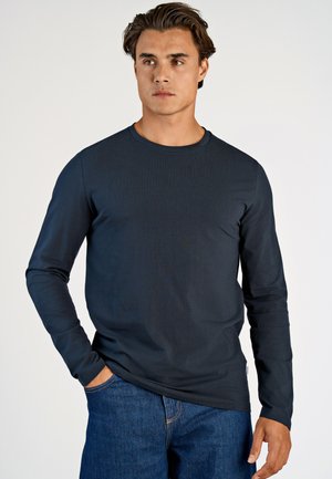 BASIC O-NECK STRETCH LS - Långärmad tröja - navy