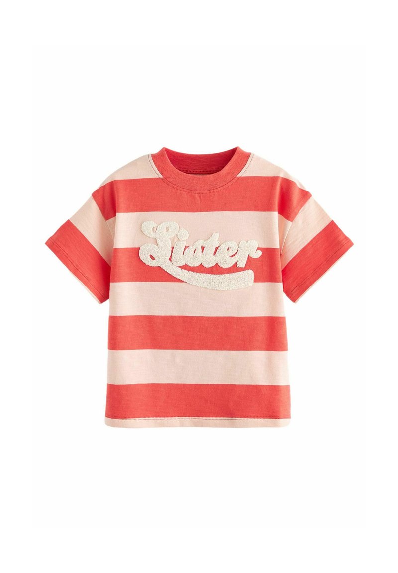 Next SHORT SLEEVE REGULAR FIT - T-Shirt print - red stripe sister